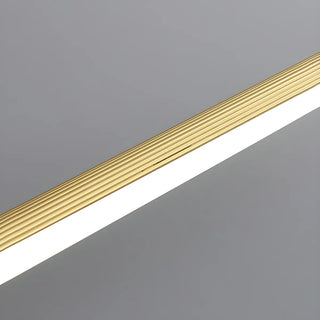 Elegant Simple Gold Linear Brass Mirror Vanity Light Zawala Image - 14