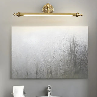 Elegant Simple Gold Linear Brass Mirror Vanity Light Zawala Image - 15