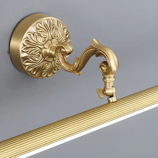 Elegant Simple Gold Linear Brass Mirror Vanity Light Zawala Image - 6