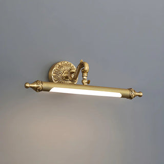 Elegant Simple Gold Linear Brass Mirror Vanity Light Zawala Image - 8