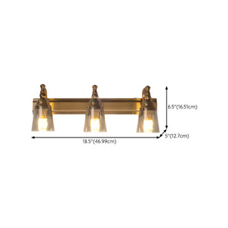 ZOWALA - Elegant Brass Geometric 3 Light Bathroom Vanity Image - 12