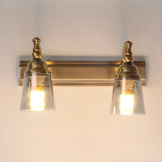ZOWALA - Elegant Brass Geometric 3 Light Bathroom Vanity Image - 5