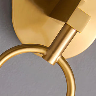 ZOWALA - Hardwired Elegant Brass Geometric Glass Wall Light Image - 13