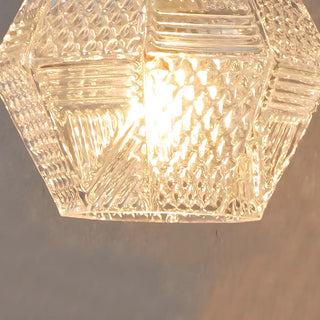 ZOWALA - Hardwired Elegant Brass Geometric Glass Wall Light Image - 14