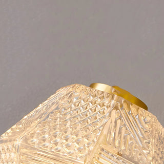 ZOWALA - Hardwired Elegant Brass Geometric Glass Wall Light Image - 15