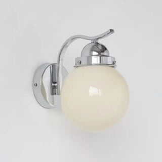 Minimalist Globe Glass Shade Brass Metal Wall Sconce Zawala Image - 10