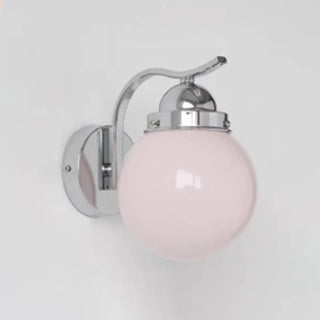 Minimalist Globe Glass Shade Brass Metal Wall Sconce Zawala Image - 12