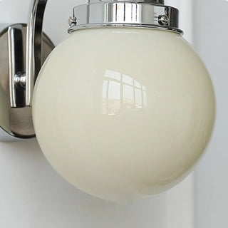 Minimalist Globe Glass Shade Brass Metal Wall Sconce Zawala Image - 15