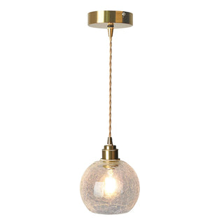 ZOWALA -  Modern Globe Crackle  Clear Glass Pendant Light Image - 16