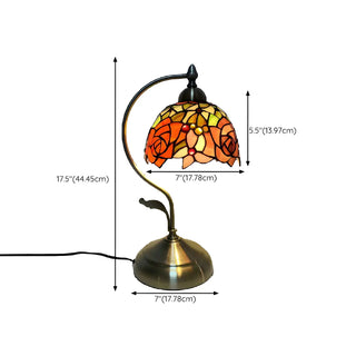 Elegant Tiffany Tapered Glass Shade Metal Table Lamp Zawala #size