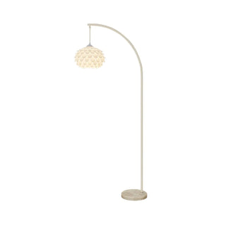 Elegant Chrome Base Flower Metal LED Floor Lamp Zawala Image - 10