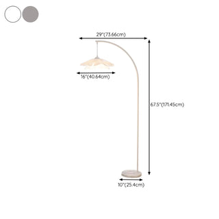 Elegant Chrome Base Flower Metal LED Floor Lamp Zawala #size