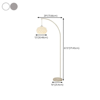 Elegant Chrome Base Flower Metal LED Floor Lamp Zawala Image - 12