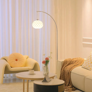 Elegant Chrome Base Flower Metal LED Floor Lamp Zawala Image - 6