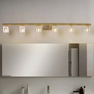 ZOWALA - Elegant Gold 5-Light Crystal Vanity Fixture Light Image - 14