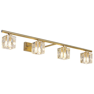 ZOWALA - Elegant Gold 5-Light Crystal Vanity Fixture Light Image - 16