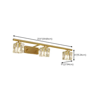 ZOWALA - Elegant Gold 5-Light Crystal Vanity Fixture Light Image - 17