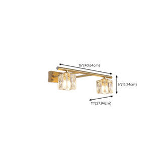 ZOWALA - Elegant Gold 5-Light Crystal Vanity Fixture Light Image - 20