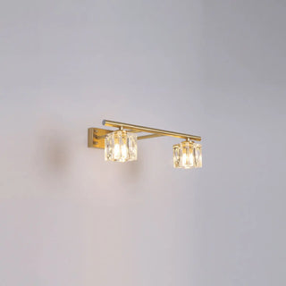 ZOWALA - Elegant Gold 5-Light Crystal Vanity Fixture Light Image - 5