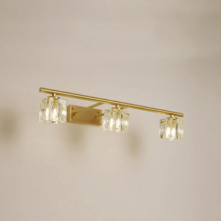 ZOWALA - Elegant Gold 5-Light Crystal Vanity Fixture Light Image - 6