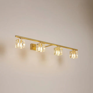 ZOWALA - Elegant Gold 5-Light Crystal Vanity Fixture Light Image - 7
