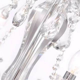 ZOWALA - Crystal Clear Living Room Adjustable Candelabra Chandelier Image - 14
