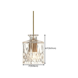 Modern Dining Room Clear Glass Cone Pendant Light Zawala Image - 10