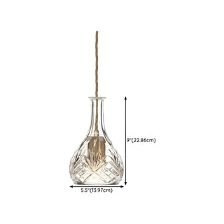 Modern Dining Room Clear Glass Cone Pendant Light Zawala Image - 11