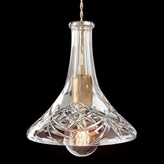Modern Dining Room Clear Glass Cone Pendant Light Zawala Image - 3