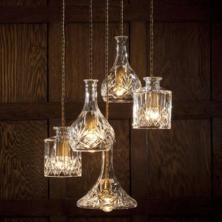 Modern Dining Room Clear Glass Cone Pendant Light Zawala Image - 4