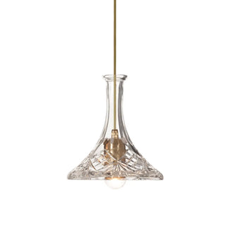 Modern Dining Room Clear Glass Cone Pendant Light Zawala Image - 5