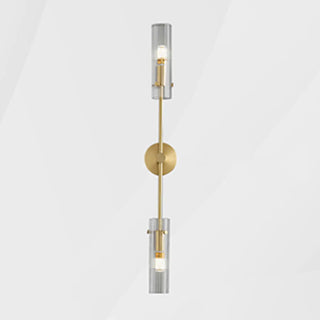 Vertical Design Gold Double Glass Tube Wall Sconce Zawala Image - 11