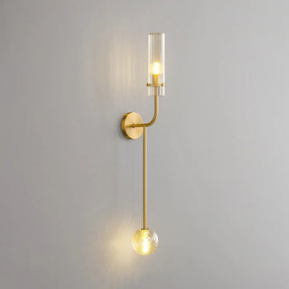 Vertical Design Gold Double Glass Tube Wall Sconce Zawala Image - 15