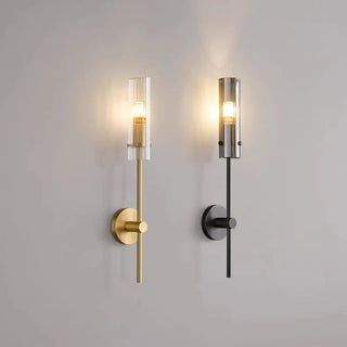 Vertical Design Gold Double Glass Tube Wall Sconce Zawala Image - 17