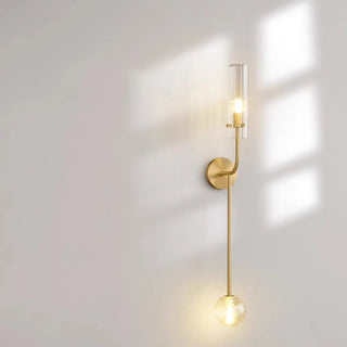 Vertical Design Gold Double Glass Tube Wall Sconce Zawala Image - 21