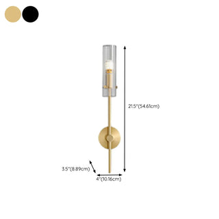 Vertical Design Gold Double Glass Tube Wall Sconce Zawala #size