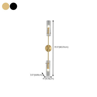 Vertical Design Gold Double Glass Tube Wall Sconce Zawala Image - 26