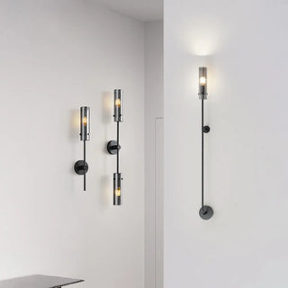 Vertical Design Gold Double Glass Tube Wall Sconce Zawala Image - 6