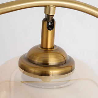 Elegant Golden Curved Clear Glass Shade Table Lamp Zawala Image - 10