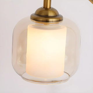 Elegant Golden Curved Clear Glass Shade Table Lamp Zawala Image - 7