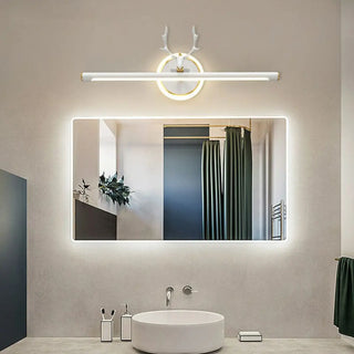 ZOWALA - Elegant Deer Antler Vanity Wall Light with LED Ring Image - 2