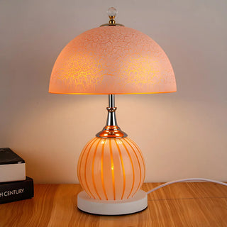 Minimalist Dome Glass Shade Globe Base Table Lamp Zawala Image - 10