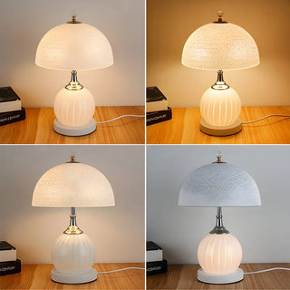 Minimalist Dome Glass Shade Globe Base Table Lamp Zawala Image - 12
