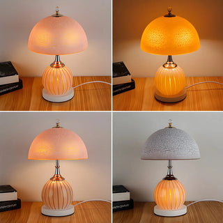 Minimalist Dome Glass Shade Globe Base Table Lamp Zawala Image - 13