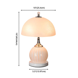Minimalist Dome Glass Shade Globe Base Table Lamp Zawala #size
