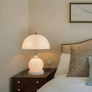 Minimalist Dome Glass Shade Globe Base Table Lamp Zawala Image - 2