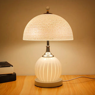 Minimalist Dome Glass Shade Globe Base Table Lamp Zawala Image - 5