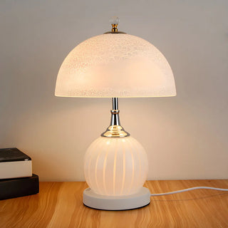 Minimalist Dome Glass Shade Globe Base Table Lamp Zawala Image - 6