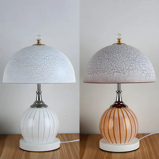 Minimalist Dome Glass Shade Globe Base Table Lamp Zawala Image - 7
