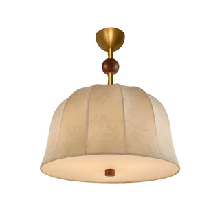 ZOWALA - Bedroom Fabric Flower Pattern Bedroom Drum Chandelier Image - 6